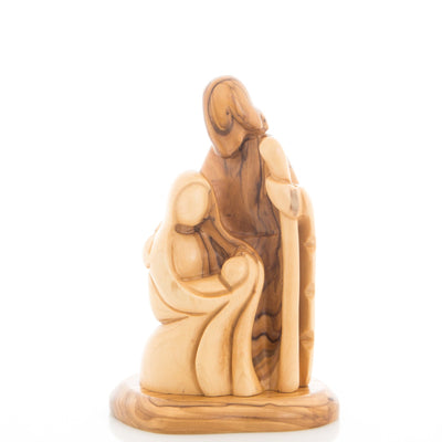 Holy Family Hand Carved Figurine ,7.3" from Olive Wood