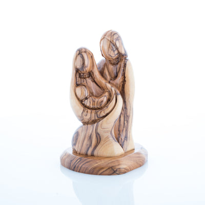 Holy Family, Carved Olive Wood, 6.3"