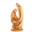 Holy Family Sculpture with Base, 7.9" Abstract Hand Carved Olive Wood