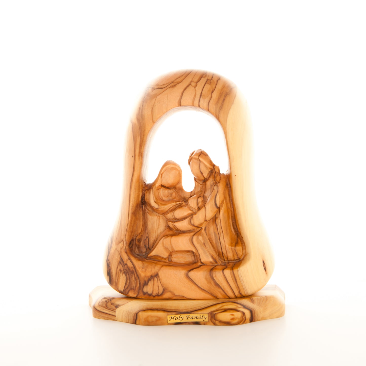 Holy Family Nativity Scene (Abstract), 5.1" Wooden Carved Figurine