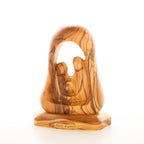 Olive wood nativity scene hand carved in Bethlehem, 7.3 inch detail of the carved figure