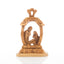 Nativity Scene with The Holy Family, 9.4" Olive Wood Carving from Holy Land, Abstract Christmas Standing Ornament