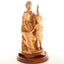 Holy Family Nativity Scene Sculpture in Olive Wood, 11.8"