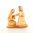 Holy Family Wooden Hand Carving from Bethlehem 6.5"
