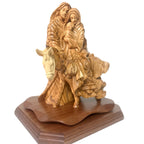 Flight into Egypt, 10.2" Olive Wood Carving from Holy Land