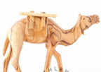 religious olive wood statue hand carved in Bethlehem, 4.7 inch back view of the olive wood sculpture