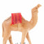 Wooden Carved Camel with Red Saddle - Statuettes - Bethlehem Handicrafts