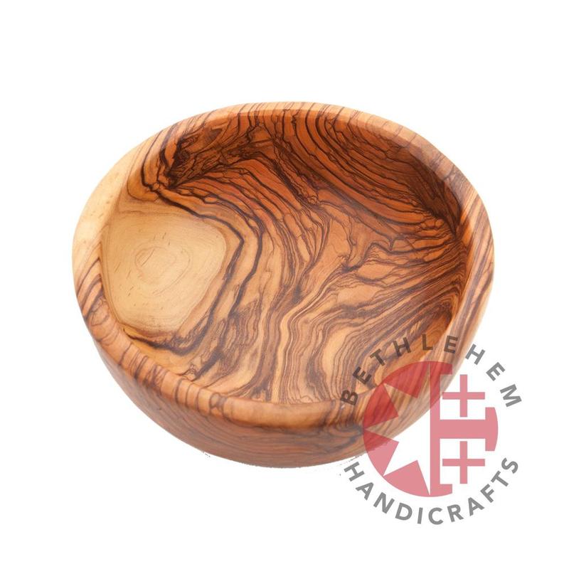 Round Olive Wood Bowl 2 (Large) - Home & Office - Bethlehem Handicrafts