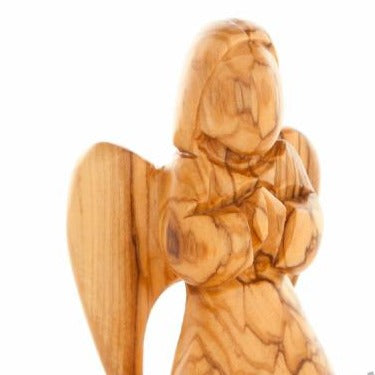 Hand Carved Angel Praying - Statuettes - Bethlehem Handicrafts