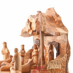 Abstract Hand Made Olive Wood Nativity Set - Statuettes - Bethlehem Handicrafts