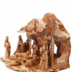 Abstract Wood Carved Nativity Set - Statuettes - Bethlehem Handicrafts