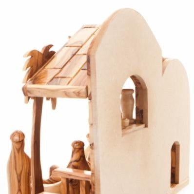 Abstract Hand Carved Nativity Scene - Statuettes - Bethlehem Handicrafts