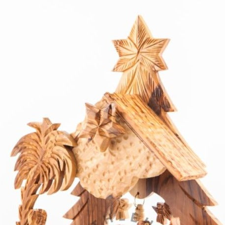 Olive Wood Nativity Set Christmas Tree Large - Statuettes - Bethlehem Handicrafts