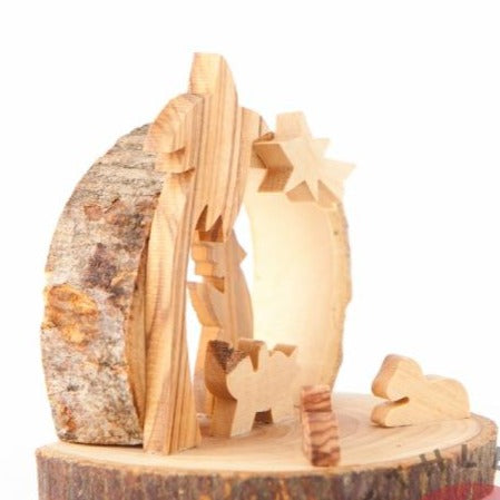 Hand Carved Olive Wood Nativity Scene (Small) - Statuettes - Bethlehem Handicrafts