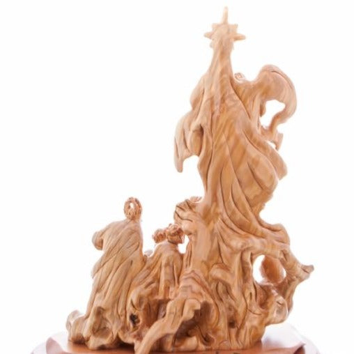 Olive Wood The Nativity Statue - Statuettes - Bethlehem Handicrafts