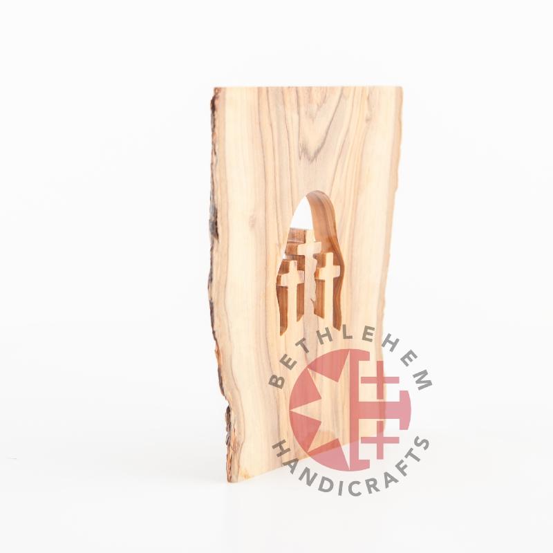 Olive Wood Calvary Scene Ornament - Specialty - Bethlehem Handicrafts