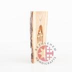Olive wood Christmas ornament hand carved in Bethlehem, detail photo of the hand carved figures