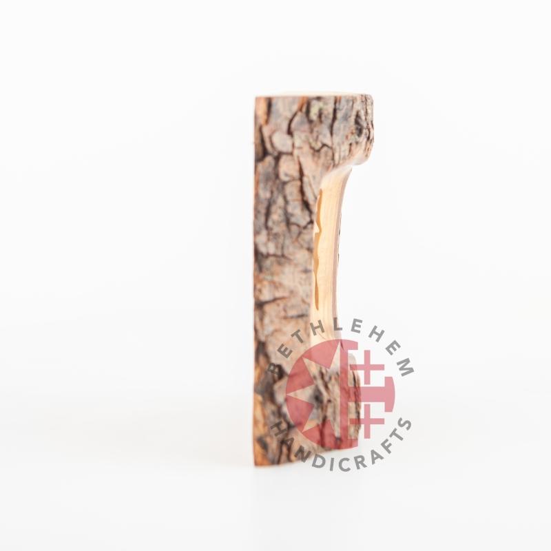 Olive Wood Bark Nativity Scene Ornament - Specialty - Bethlehem Handicrafts