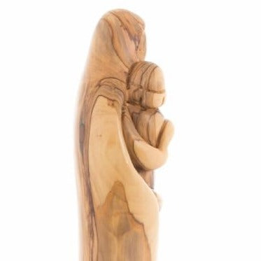 Olive Wood Blessed Virgin Mary with the Holy Child (Abstract) - Statuettes - Bethlehem Handicrafts
