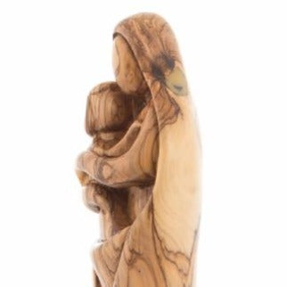 Olive Wood Blessed Virgin Mary with the Holy Child (Abstract) - Statuettes - Bethlehem Handicrafts