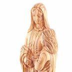 Olive Wood Virgin Mary with Young Jesus Christ Statue - Statuettes - Bethlehem Handicrafts