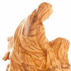 Olive Wood Pieta with an Angel - Statuettes - Bethlehem Handicrafts