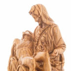 Hand Carved Olive Wood Pieta Statue - Statuettes - Bethlehem Handicrafts