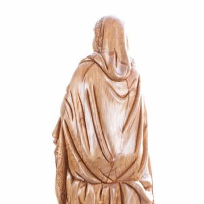Olive Wood Virgin Mary Holding a Sleeping Baby Jesus - Statuettes - Bethlehem Handicrafts