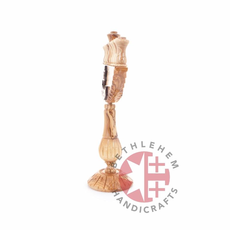Hand Carved Olive Wood Seven-Branched Menorah - Specialty - Bethlehem Handicrafts