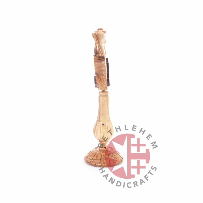 Hand Carved Olive Wood Seven-Branched Menorah - Specialty - Bethlehem Handicrafts