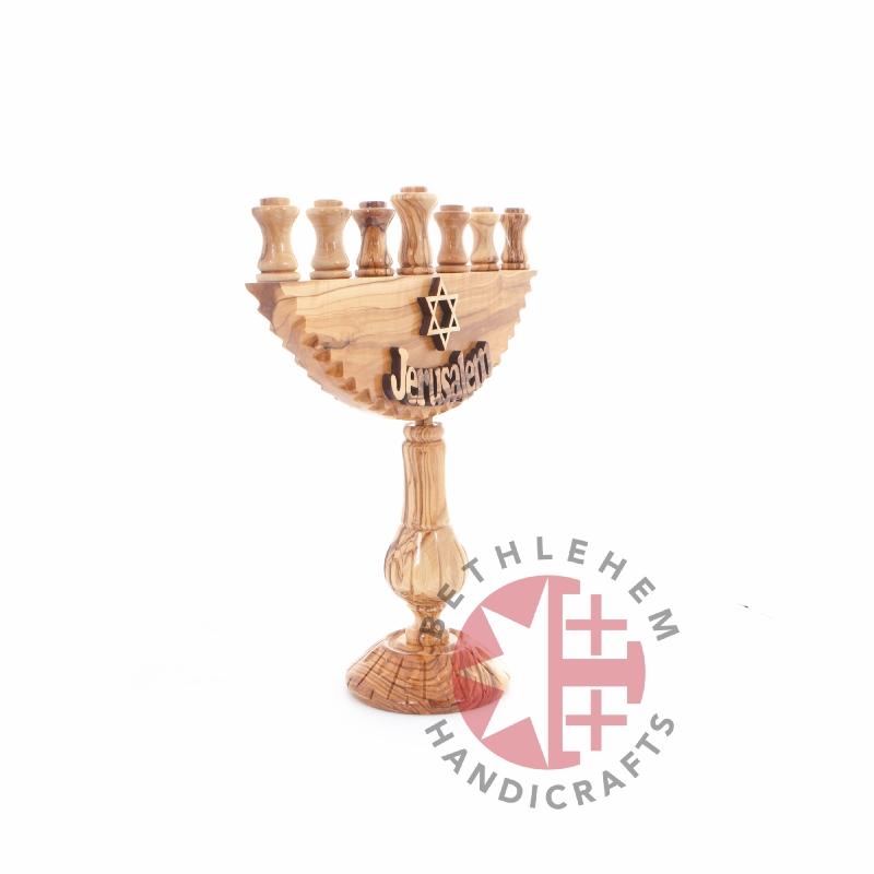 Religious gift from Bethlehem hand made in the Holy Land, display angle of the Holy Land piece