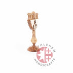 Hanukkah (Olive Wood Hand Carved Nine-Branched Candelabrum) - Specialty - Bethlehem Handicrafts