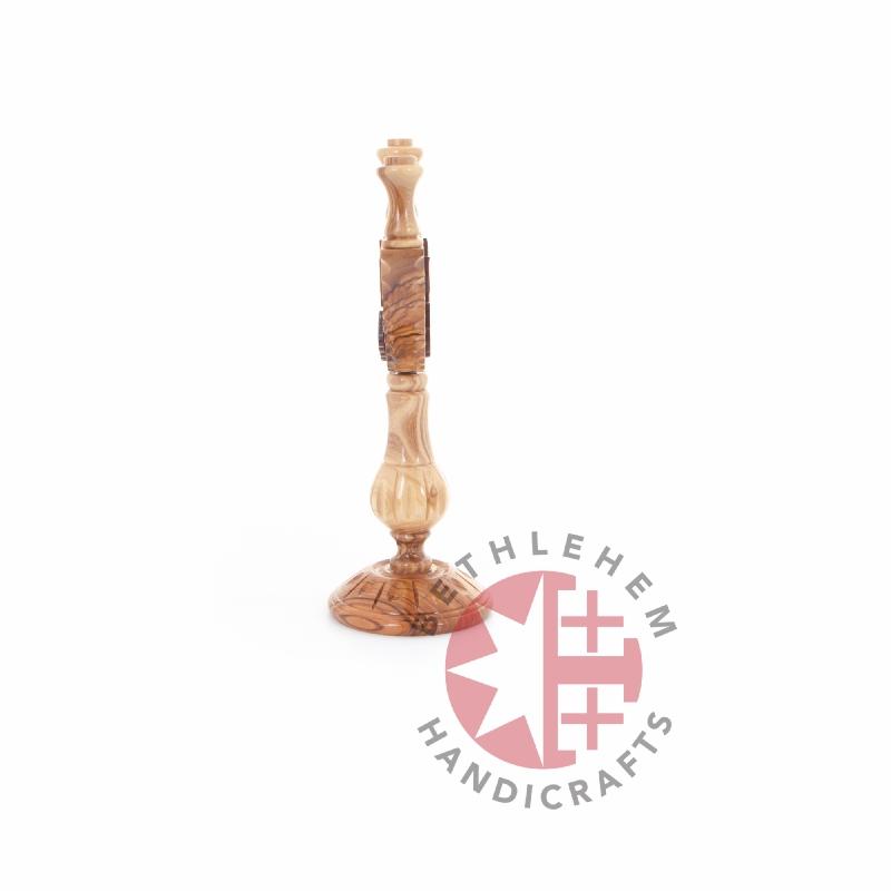 Hanukkah (Olive Wood Hand Carved Nine-Branched Candelabrum) - Specialty - Bethlehem Handicrafts