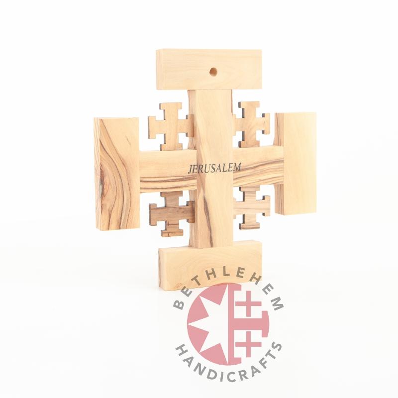 Handmade Jerusalem Wooden Cross - Wall Hangings - Bethlehem Handicrafts