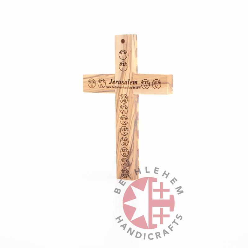 Olive Wood Crucifix with Holy Incense - Wall Hangings - Bethlehem Handicrafts