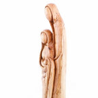 Olive wood nativity scene hand carved in Bethlehem, 23.3 inch lifestyle photo on display