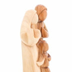 Jesus Christ statue hand carved from Bethlehem olive wood, 12.6 inch close detail of the hand carved work