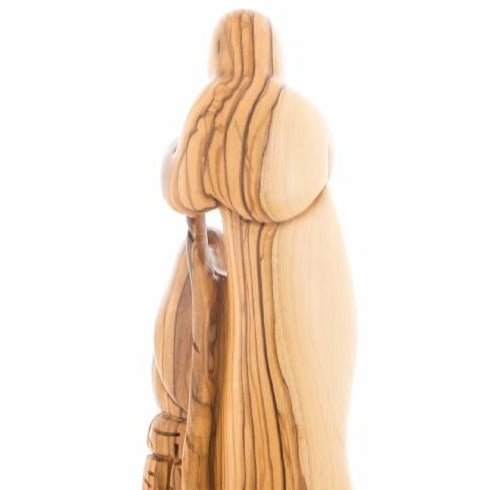 Abstract Handmade Olive Wood Holy Family Sculpture - Statuettes - Bethlehem Handicrafts