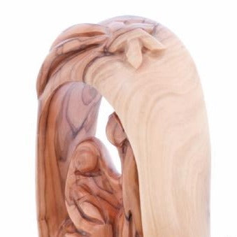 Hand Carved Wooden Statue of The Holy Family - Statuettes - Bethlehem Handicrafts