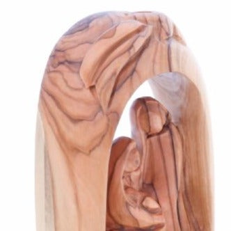 Hand Carved Wooden Statue of The Holy Family - Statuettes - Bethlehem Handicrafts