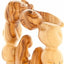 Olive Wood Holy Family Statue with the Nativity Star (Abstract) - Statuettes - Bethlehem Handicrafts