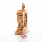 Olive Wood Holy Family Lantern Sculpture (Abstract) - Statuettes - Bethlehem Handicrafts