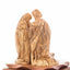 Olive Wood Kneeling Holy Family Nativity - Statuettes - Bethlehem Handicrafts