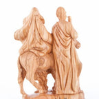Flight into Egypt's Hand Carved Wood Statue - Statuettes - Bethlehem Handicrafts