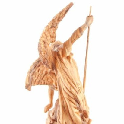Saint Michael Wooden Hand Carved Sculpture - Specialty - Bethlehem Handicrafts