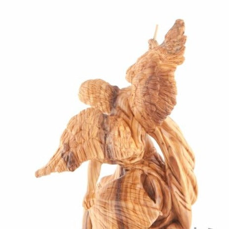Saint Michael Wooden Hand Carved Sculpture - Specialty - Bethlehem Handicrafts