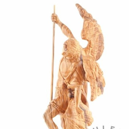 Saint Michael Wooden Hand Carved Sculpture - Specialty - Bethlehem Handicrafts