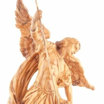 Saint Michael Wooden Hand Carved Sculpture - Specialty - Bethlehem Handicrafts