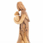 Abstract Olive Wood Good Shepherd Carving - Statuettes - Bethlehem Handicrafts