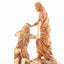 Jesus Cures the Man Born Blind Olive Wood Statue - Statuettes - Bethlehem Handicrafts